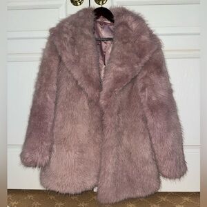 Mango Soft faux fur winter coat  XS-S